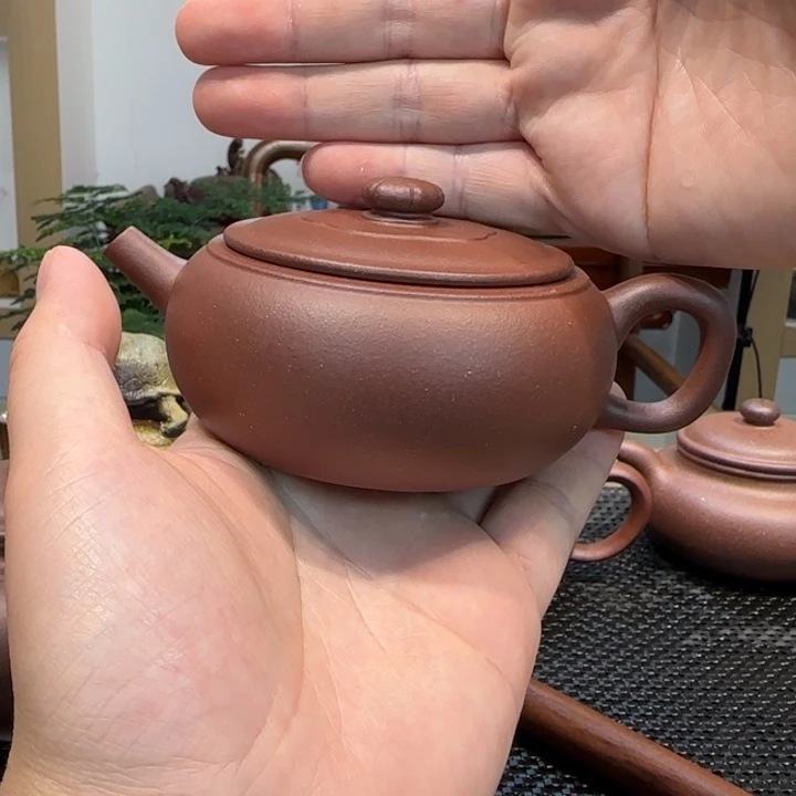 茶壶紫砂天茶星菊钮石鼓170CC