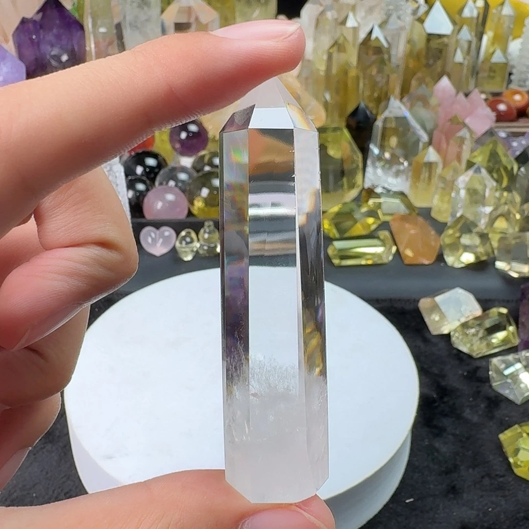 未镶嵌水晶珠宝半成品蓝针白水晶