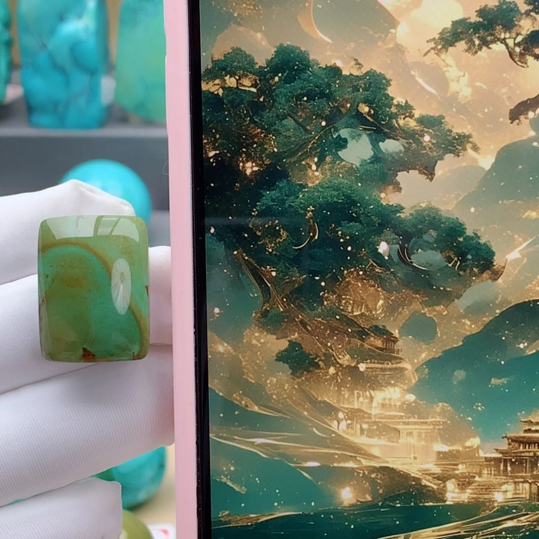 未镶嵌绿松石珠宝奇石