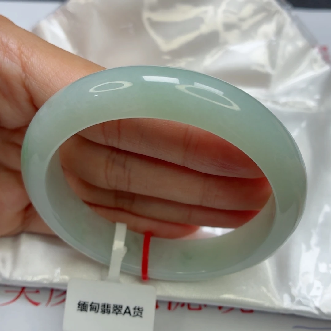 未镶嵌手镯翡翠老坑57圈甜绿葡萄肉002清货结账