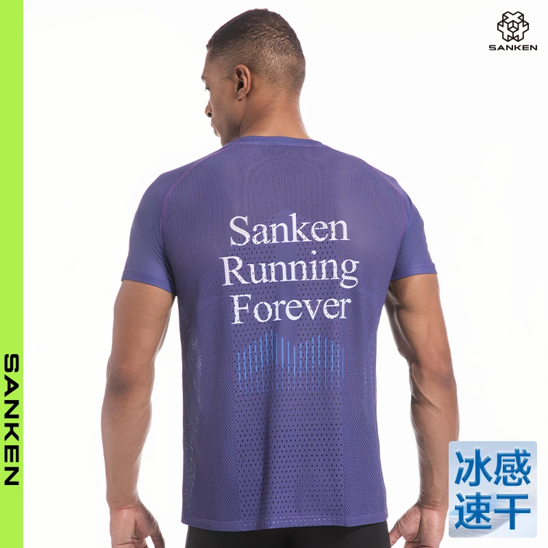 男款训练跑步篮球运动弹力索罗娜短袖健身肌肉T恤