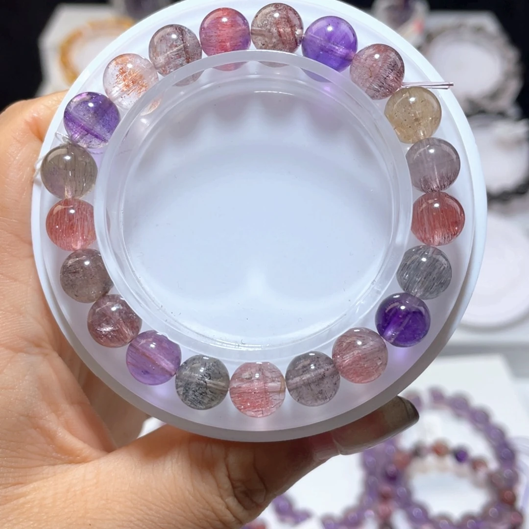 李***平水晶手链未镶嵌天然彩超七水晶手链9.3mm