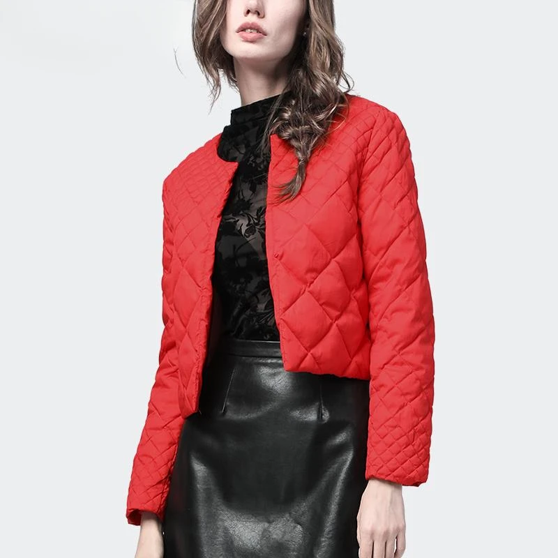 欧洲站秋冬款羽绒服短款小香风轻薄款时尚欧货外套轻便冬装WR3708