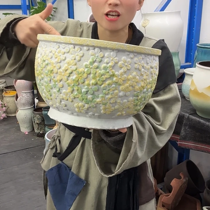 30×20 -粗陶花盆有孔-买买买