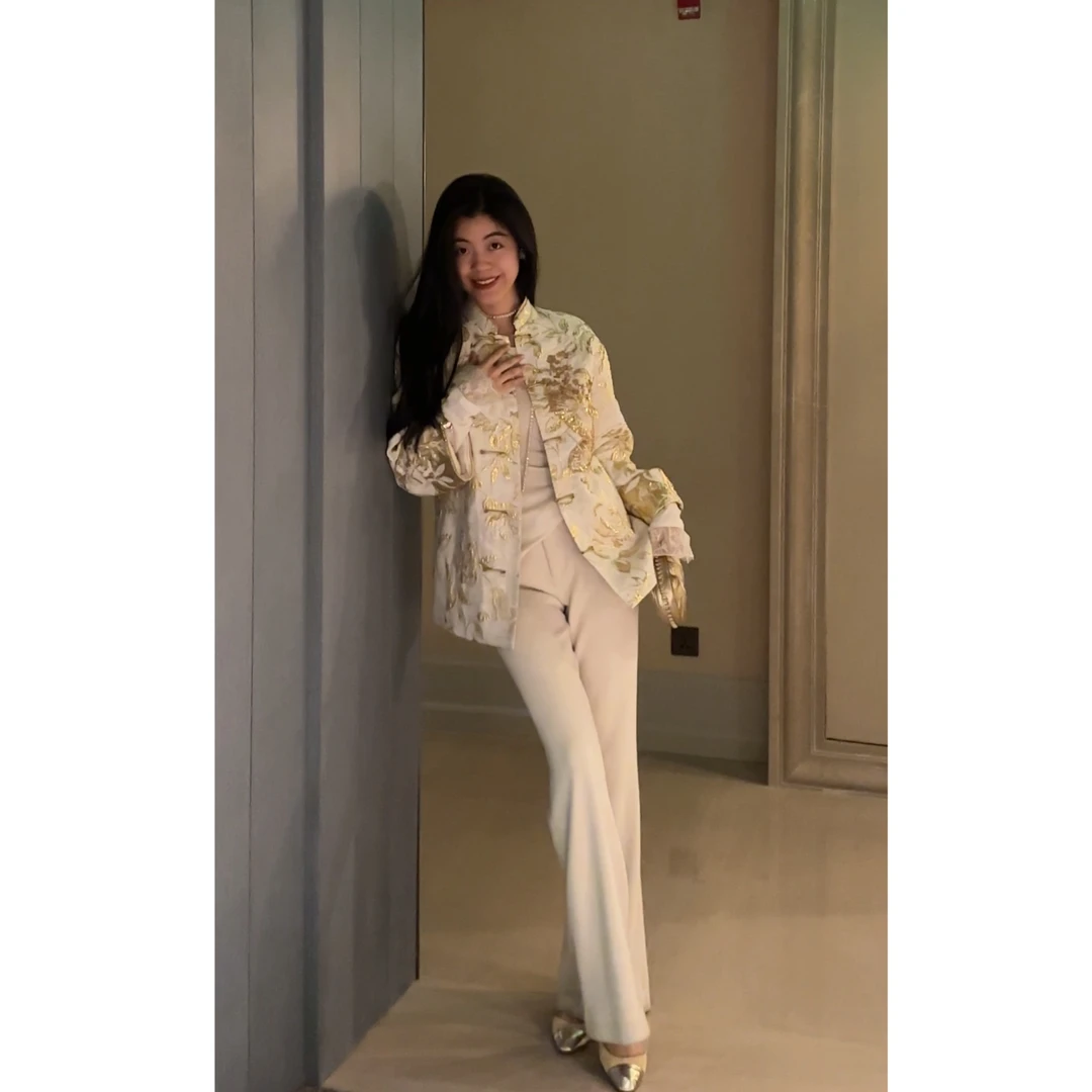 【N·COU】24冬新款【金玉满堂】国风新中式绣花盘扣中式外套女