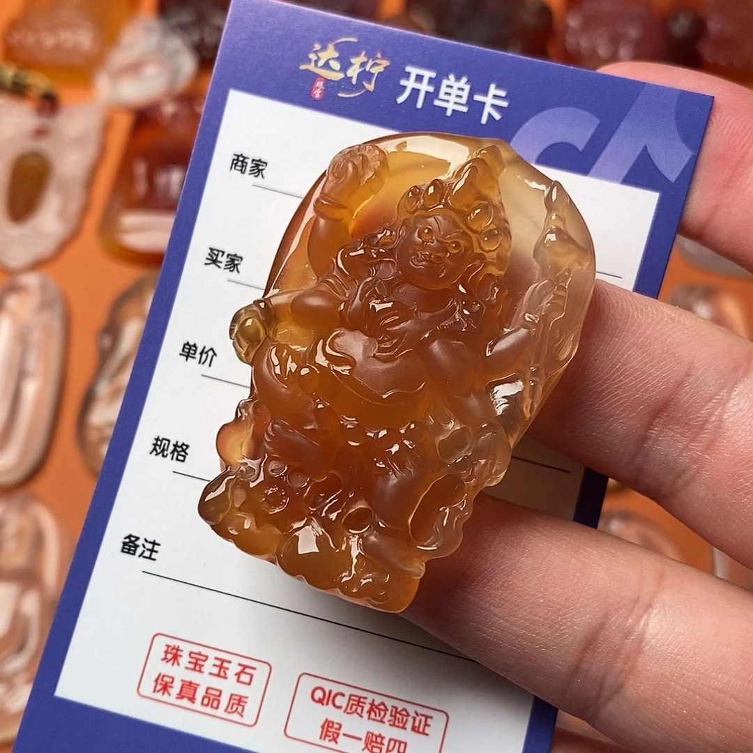玛瑙/玉髓颈饰未镶嵌（大黑天）