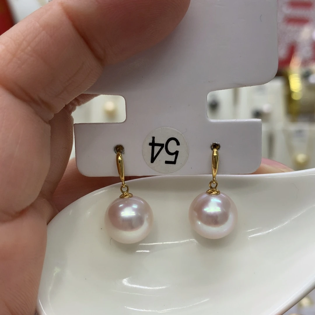 18K金镶嵌耳饰淡水珍珠