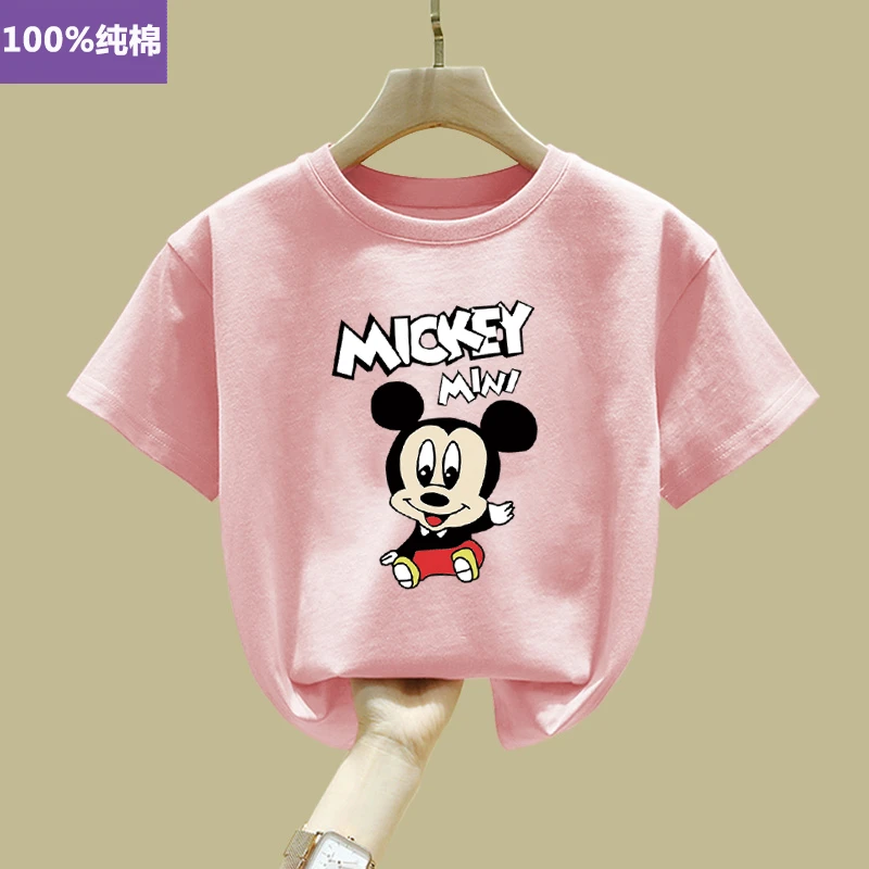 儿童短袖t恤夏季新款卡通印花圆领半袖打底衫男女童宝宝宽松上衣