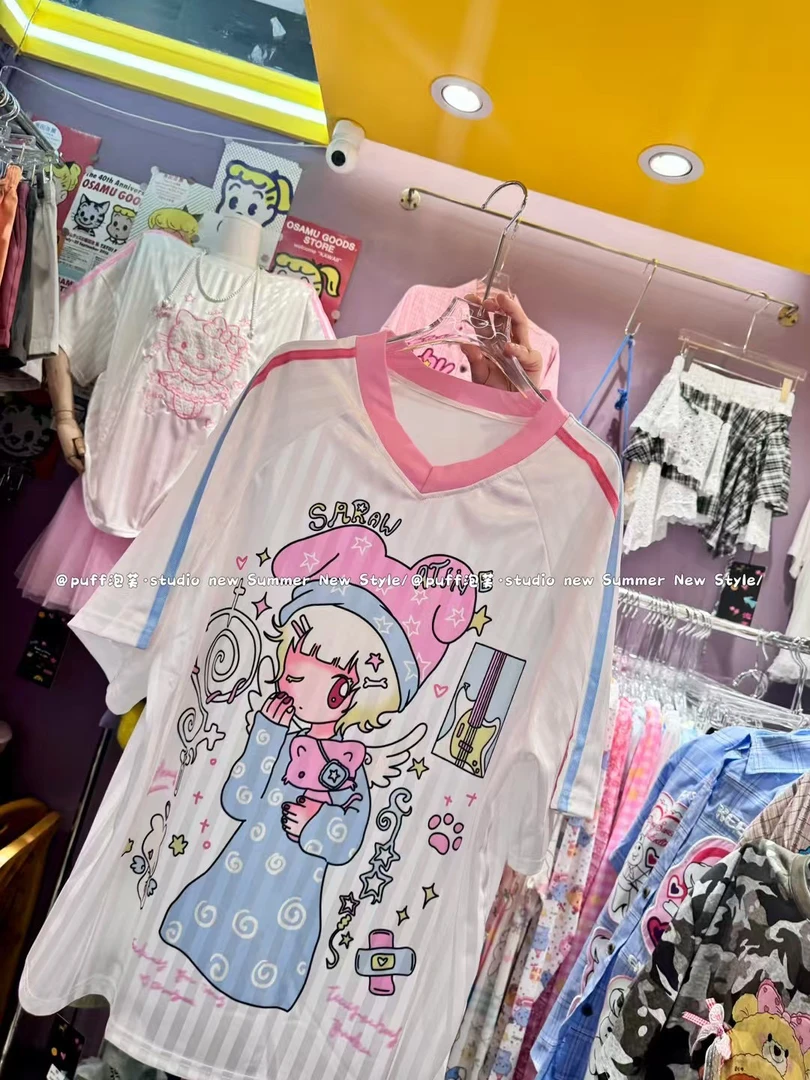 印花卡通短袖T恤少女潮流休闲