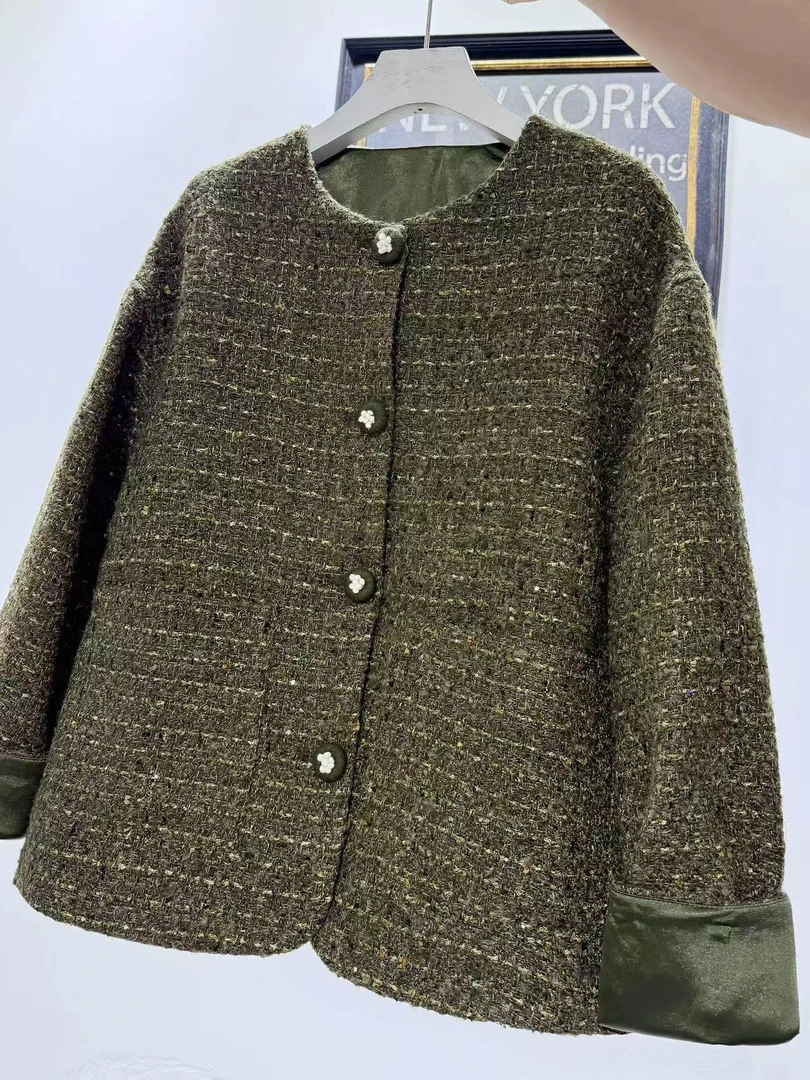 6108 含毛小香混纺休闲百搭定制款