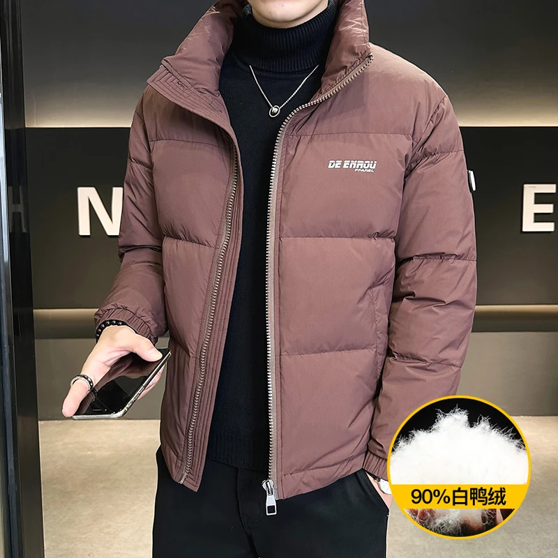 洛尼提日亚羽绒服男士冬季2025新款时尚上衣加厚保暖白鸭绒外套