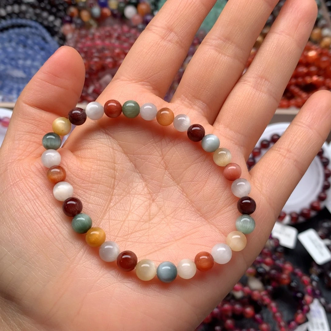 水晶手链未镶嵌彩兔毛6.2