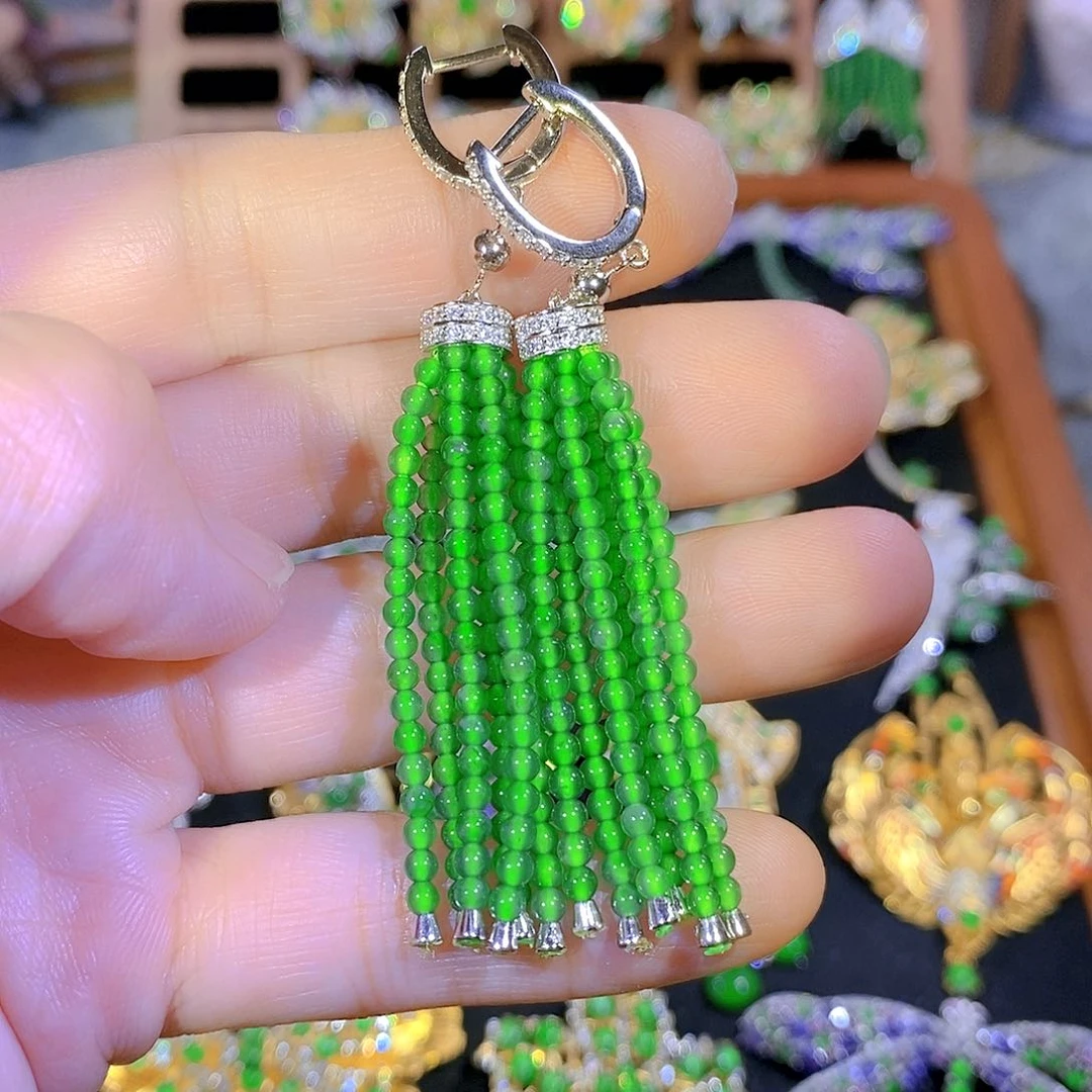 吊坠(不含链)银S925镶嵌翡翠