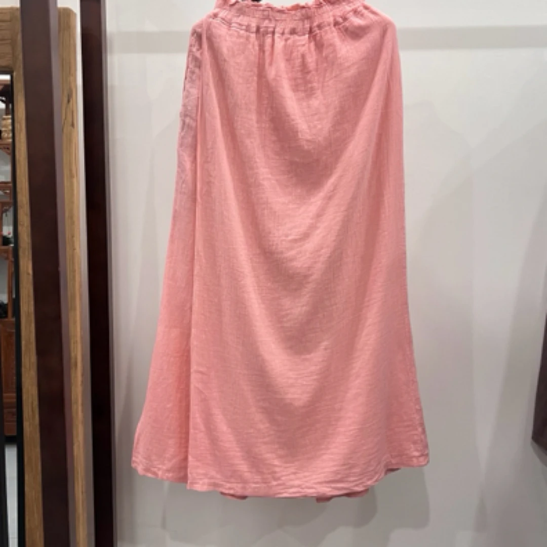 【正品】台湾文创植物棉麻手染 新裤裙