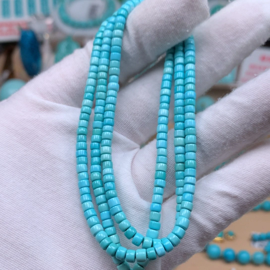 未镶嵌绿松石珠宝奇石3.6mm