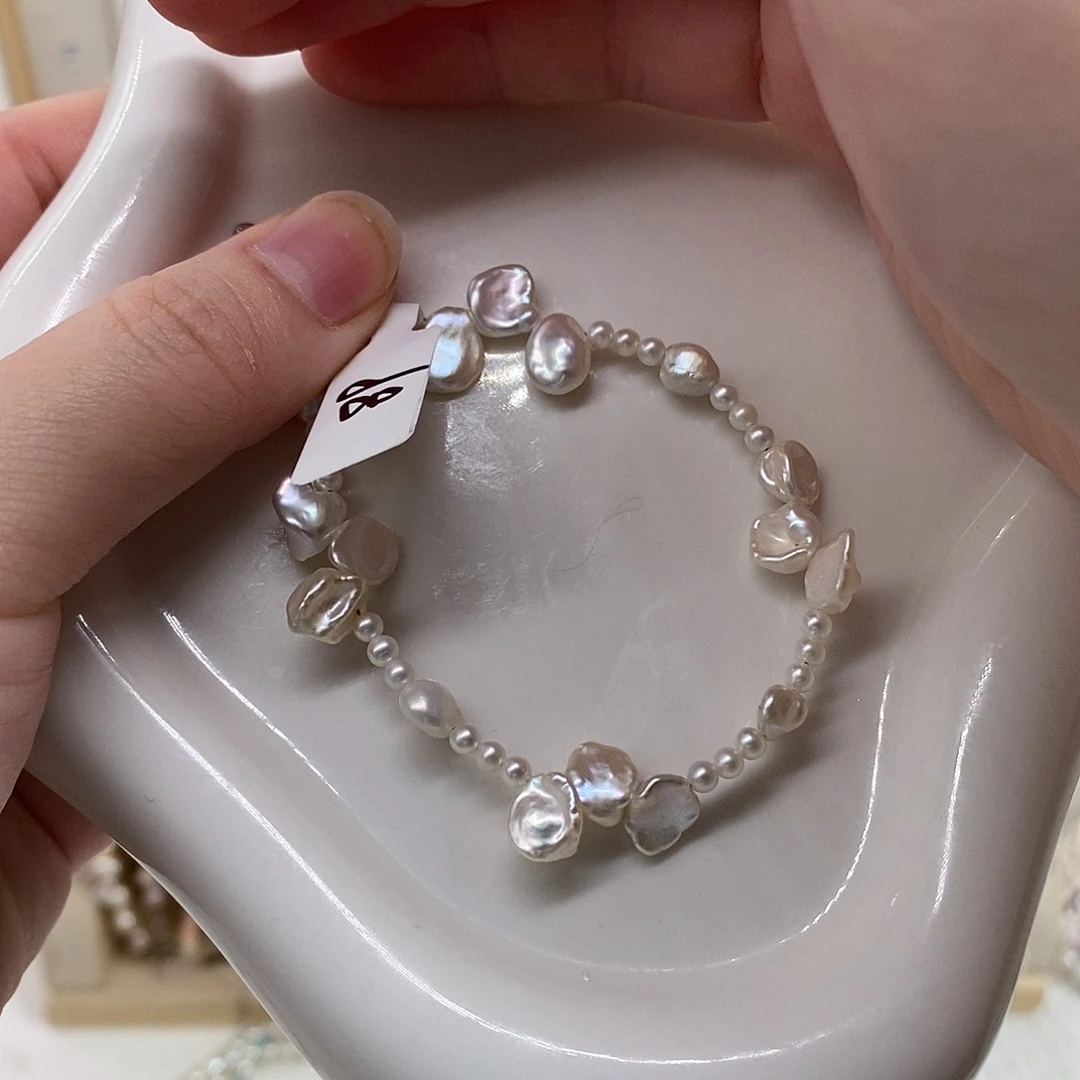 耳饰银S925镶嵌淡水珍珠