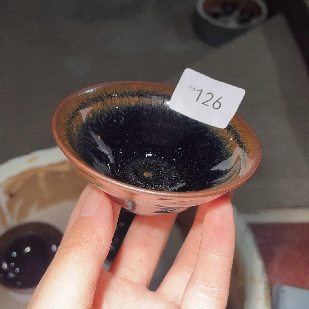茶盏126福临号建盏柴烧微瑕