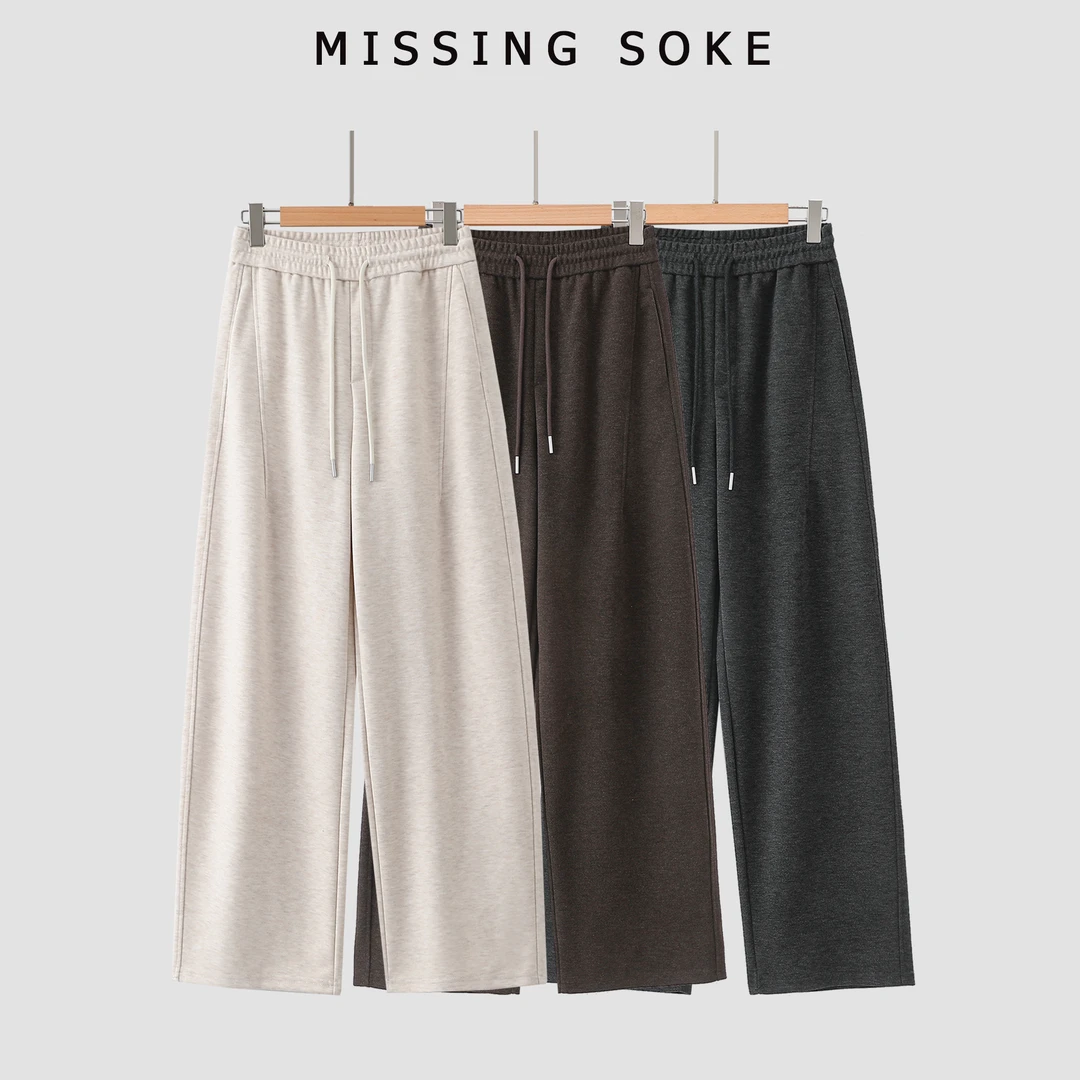 醋酸羊毛松紧腰香蕉弯刀裤-6177