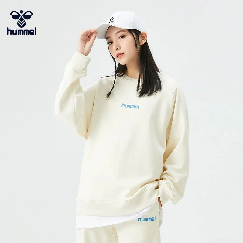 HUMMEL圆领卫衣运动休闲时尚百搭宽松潮流男女同款J224PW209-A