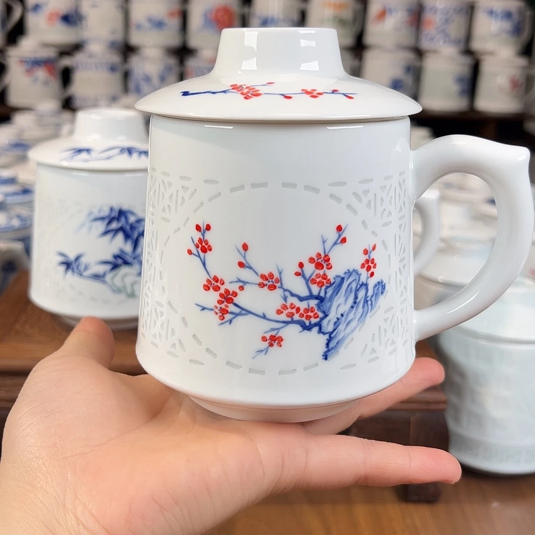 景德镇高温陶瓷办公杯家用