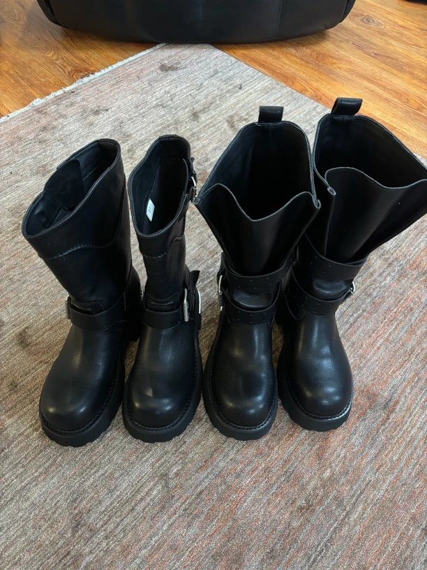 Uninhabitable 增高7cm！很轻很软很舒服筒围超大超显腿细长靴女鞋