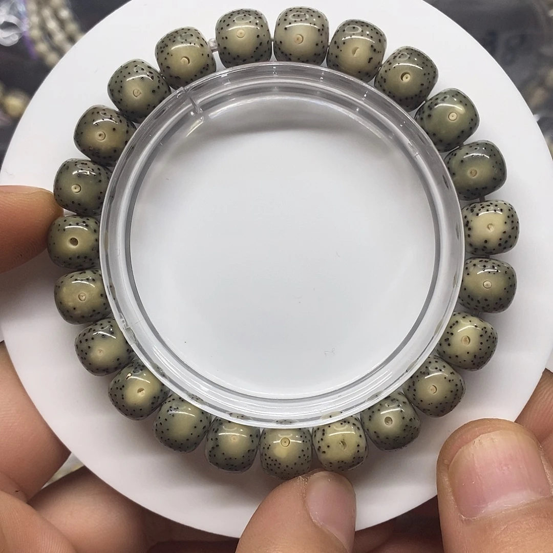 星月菩提手串绿幽灵双留白