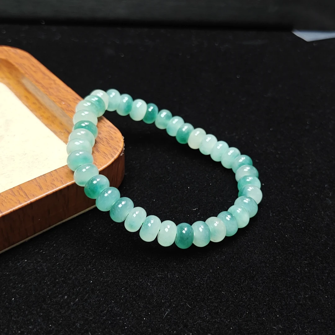 [停业清货]缅甸冰底飘花8m算盘手串-257-多样性发一