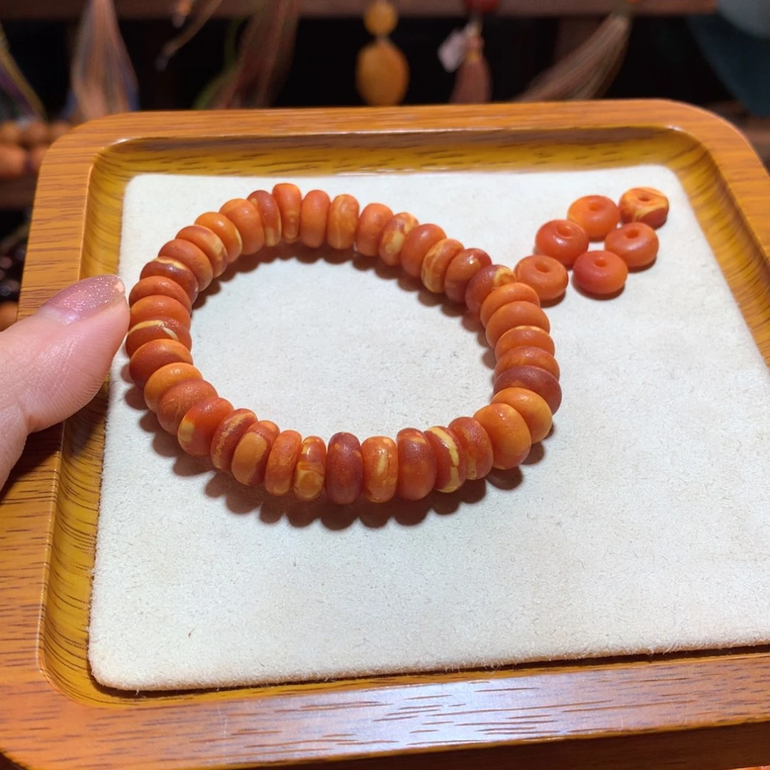 久***融蜜蜡未镶嵌手链蜜蜡手串定制