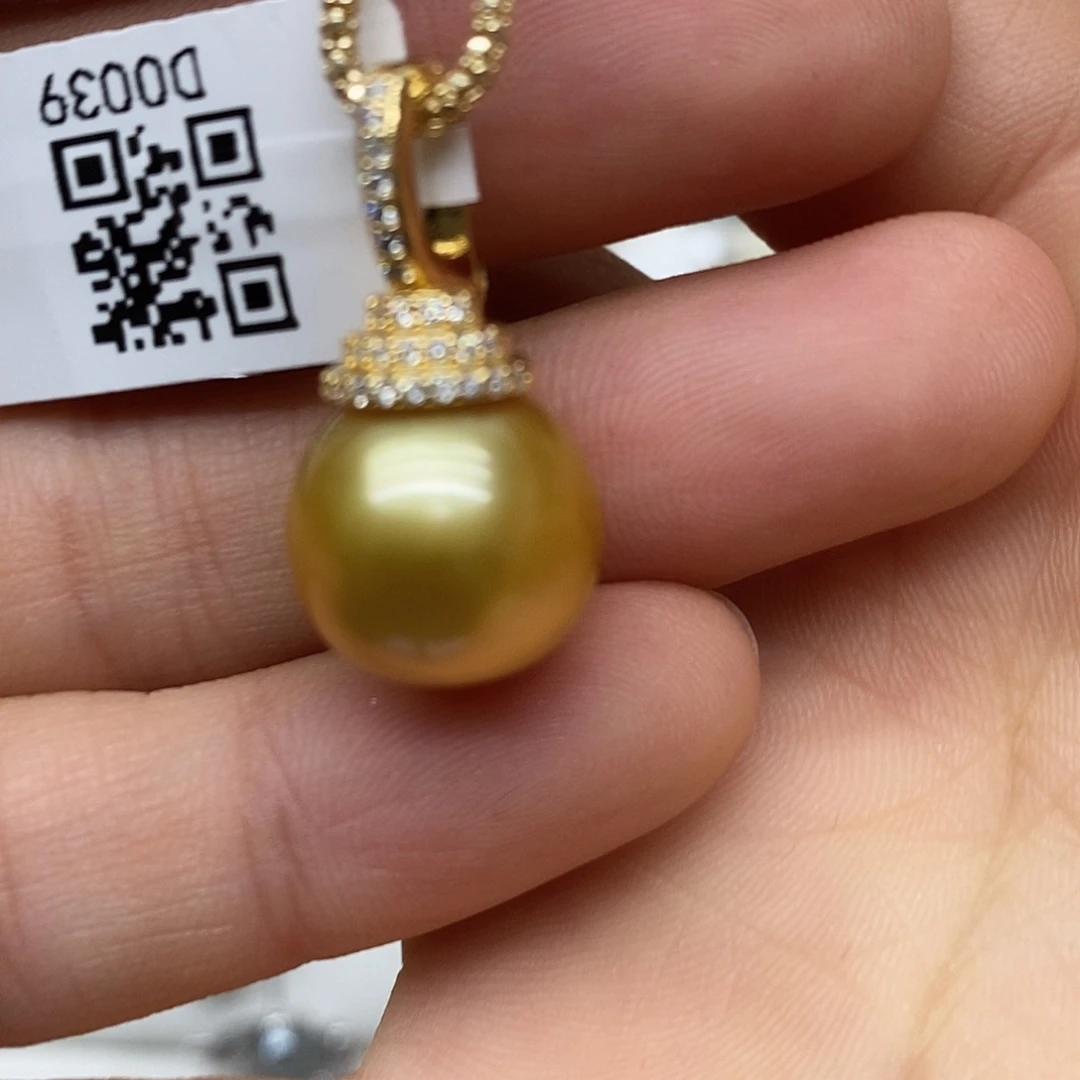 银S925镶嵌吊坠(不含链)海水珍珠@@D0039