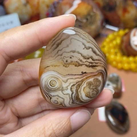 未镶嵌玛瑙/玉髓珠宝奇石h*打孔不退不换