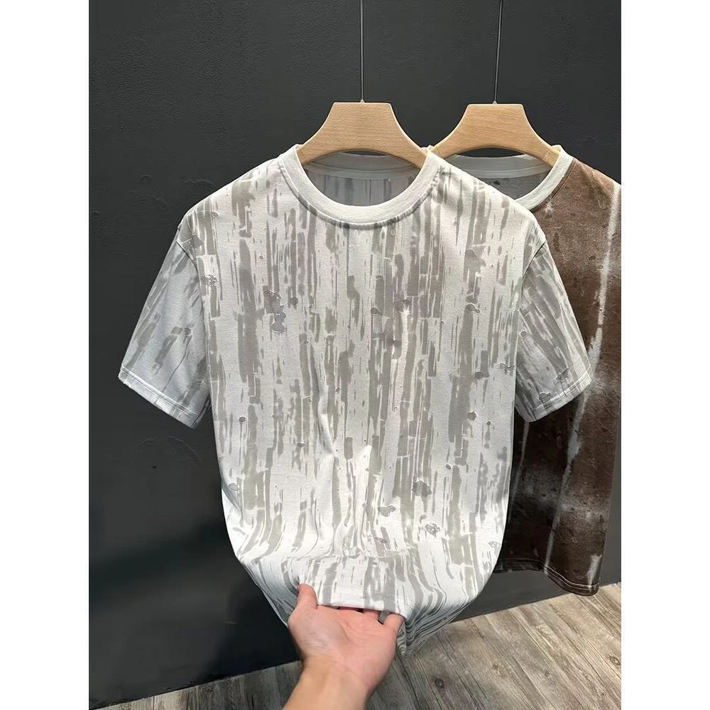 T625短袖t恤男夏季韩版潮流半袖上衣潮牌体恤衫2025年ins