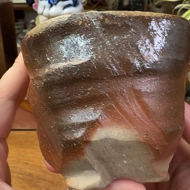 末石泰节备前烧方口杯大号福利一口价