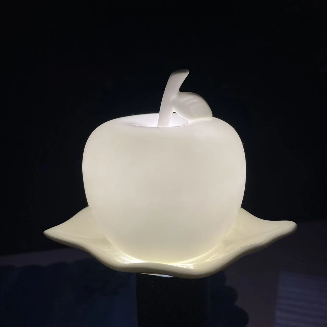 A604⑥】小苹果牙签筒1只白瓷唐山骨瓷家用餐具