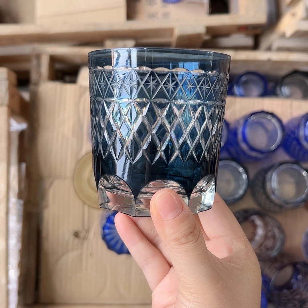 水晶玻璃高脚款微瑕一个