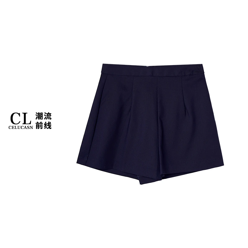 B6IB1312#夏季高级感慵懒风格通勤高腰运动简约夏季短裤