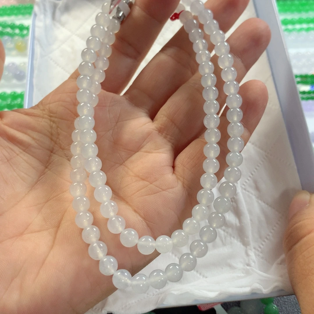 翡翠未镶嵌颈饰项链