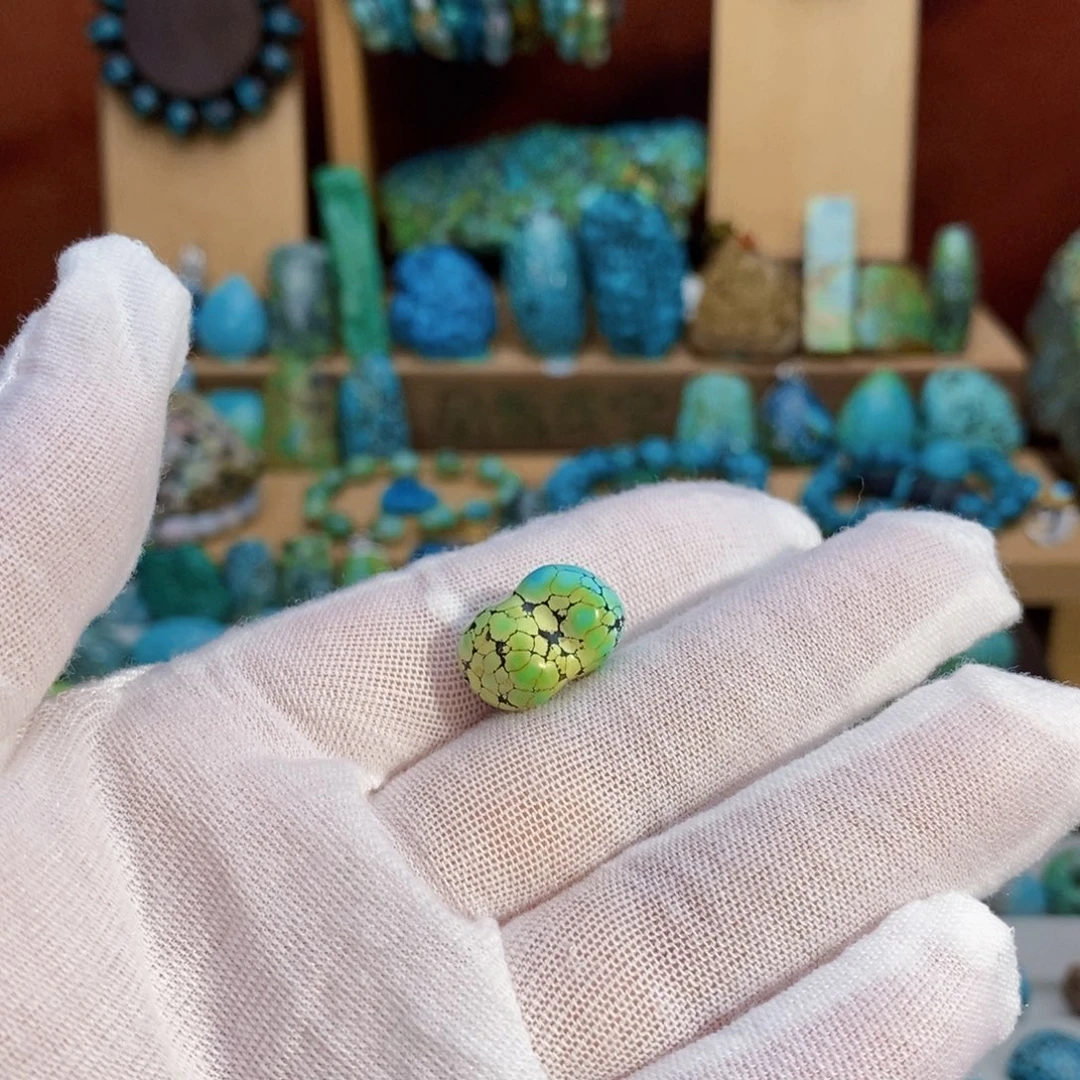 定制绿松石三彩随型