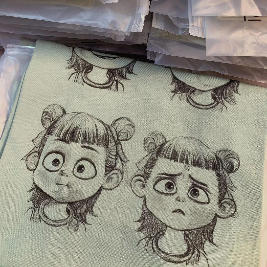 纯棉 小众哪吒夏季短袖 男童女童T恤 100%棉