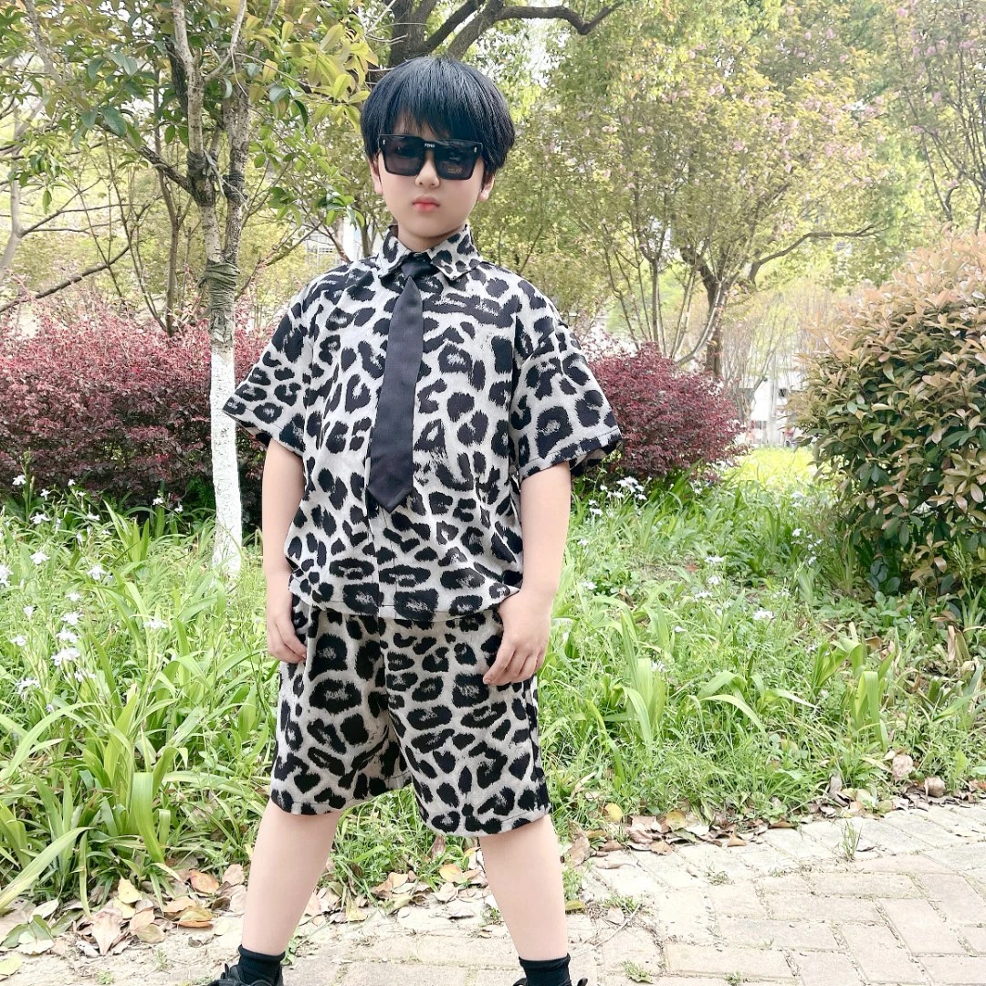 男女童夏季套装2025新款儿童洋气时髦衬衫男童夏装立体日韩童装