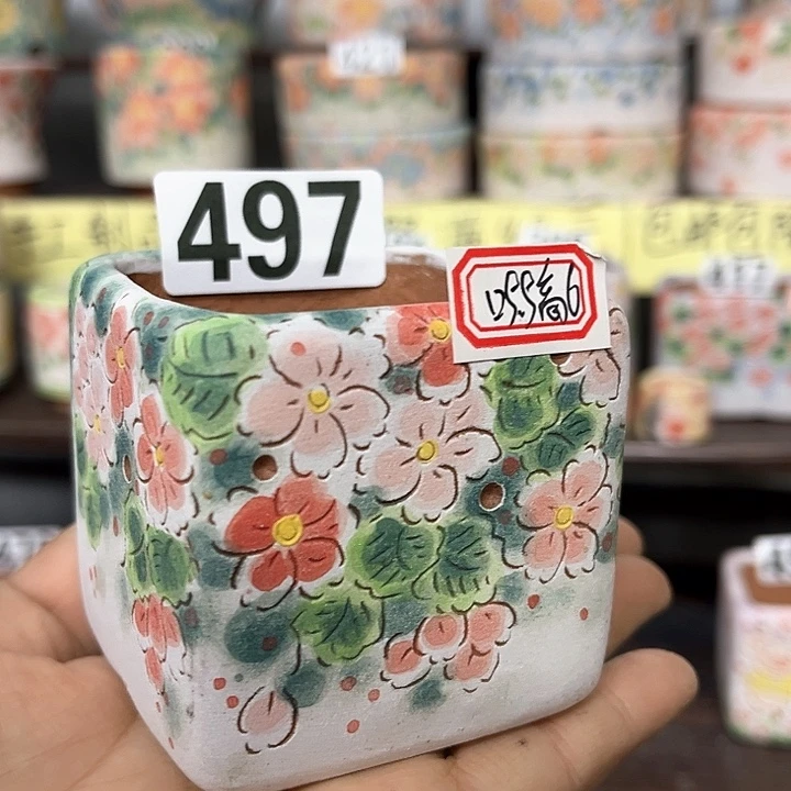 红陶手工制作多肉花盆