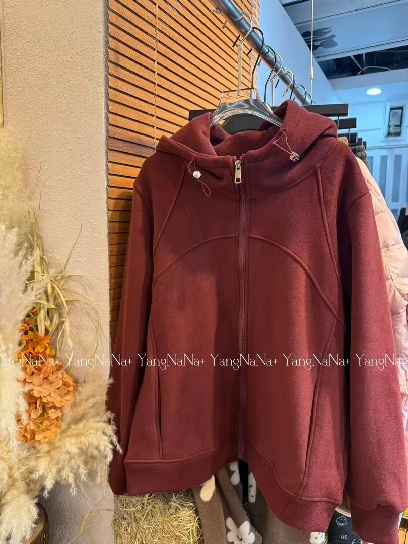Yang NaNa+百搭大版时尚连帽升级防风小暖炉加绒外套 1206