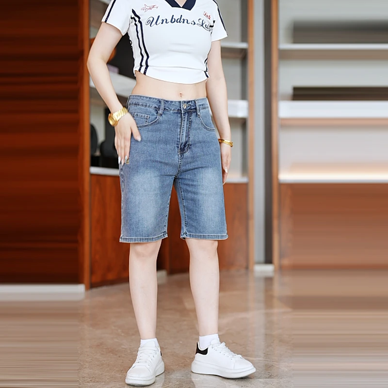 2025新款夏季薄款牛仔短裤男款直筒修身五分裤潮流弹力韩版中裤男