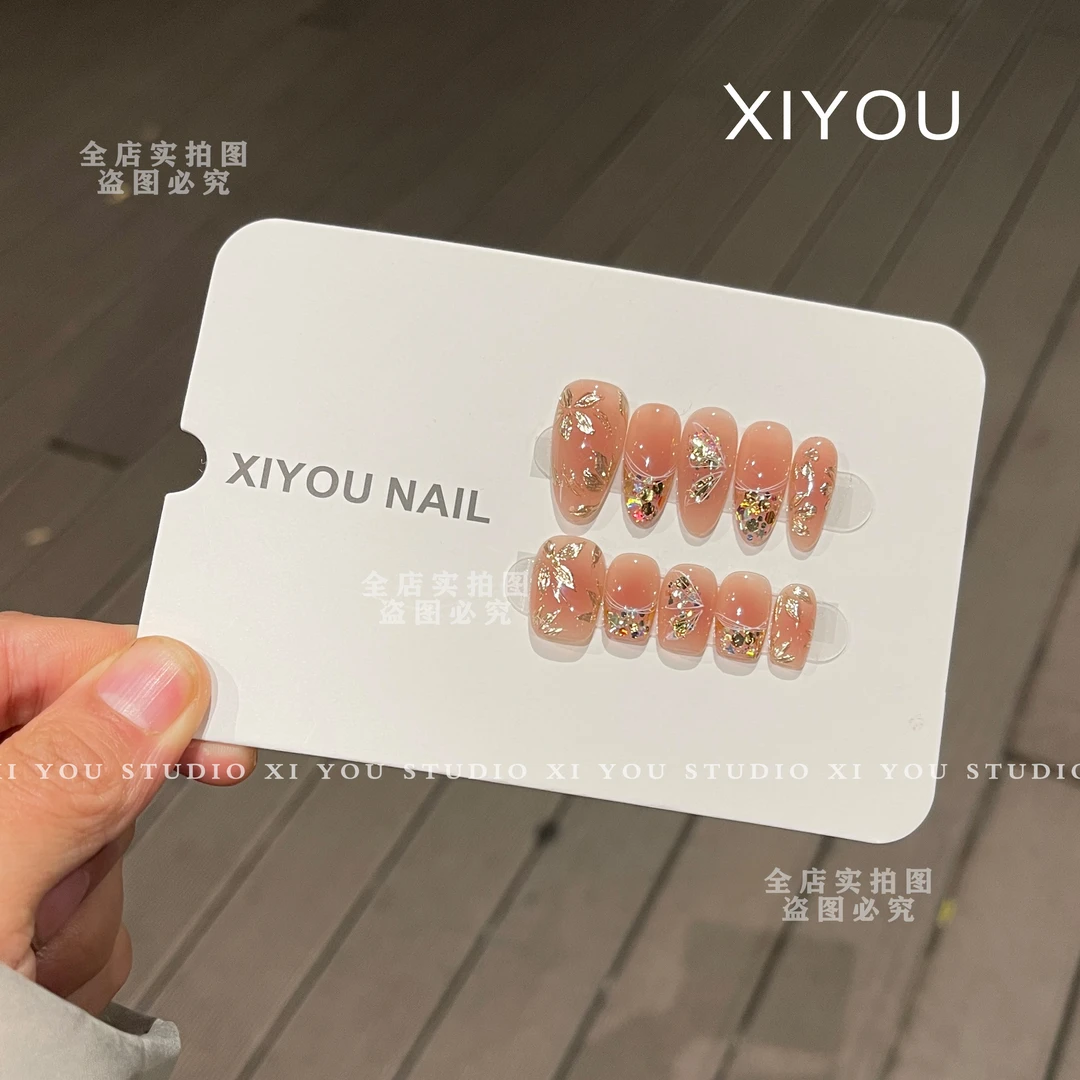 【陌上花开】纯手工穿戴甲显白气质款美甲贴片