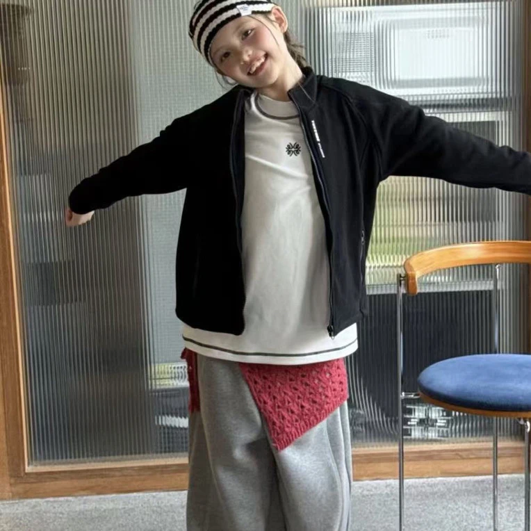 1713儿童立领加绒外套