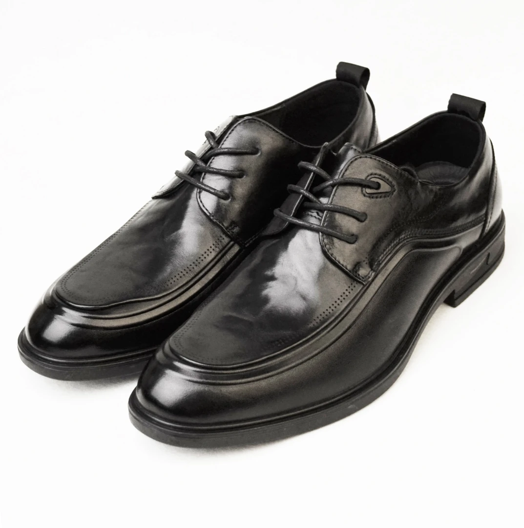 品牌撤柜！黑色皮鞋！头层牛皮！男士真皮压花皮鞋商务正装休闲鞋子