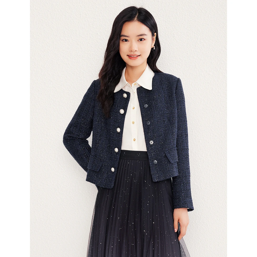 【众心专享价】名媛千金显白通勤优雅外套女EC00838N1/EC00837Q7