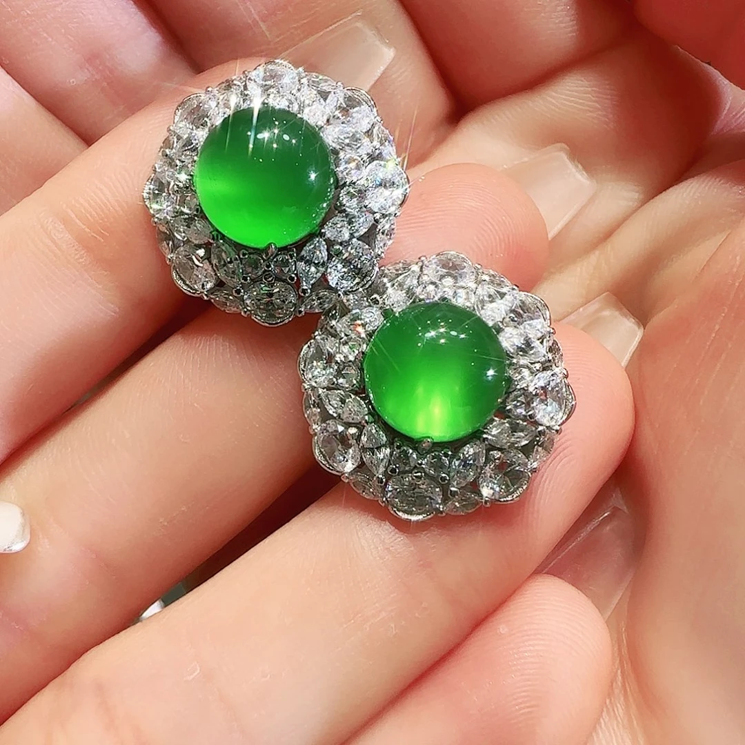 玛瑙/玉髓未镶嵌耳钉