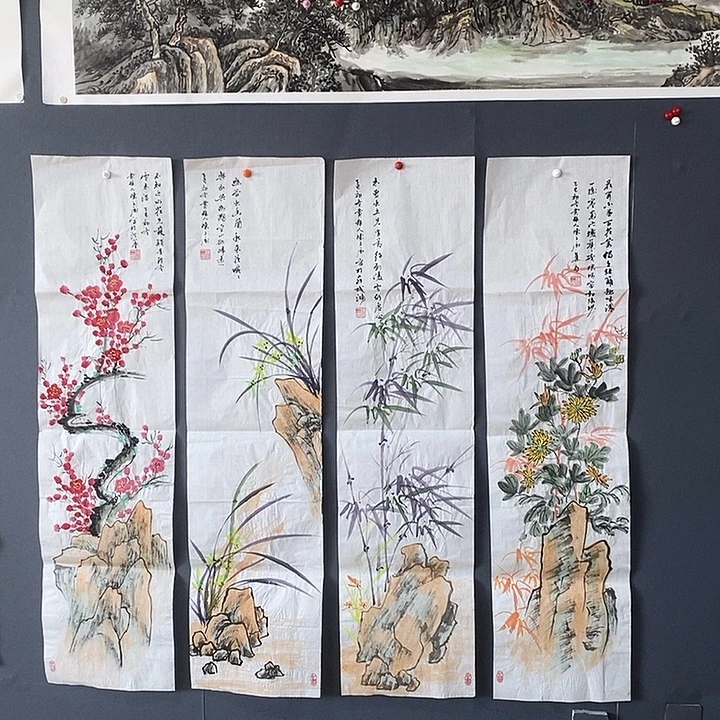 -***→国画陈三虎34.138手绘画芯