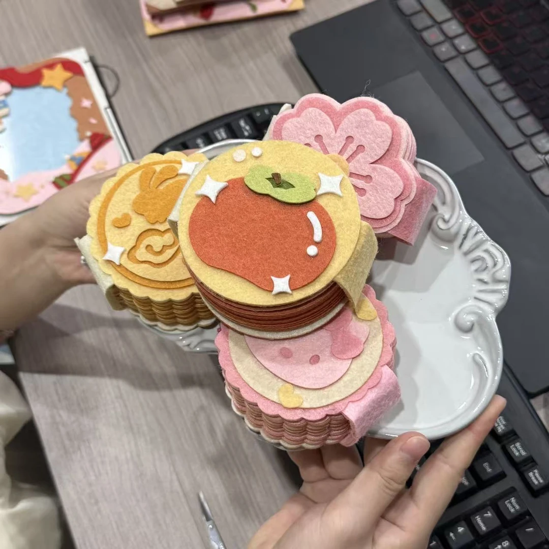 中秋节小月饼情侣生日礼物相册纪念情侣不织布相册手工DIY材料包