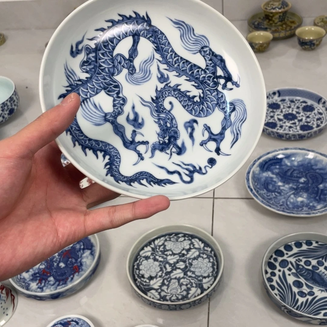 摆件景德镇穿云龙壶承jjj